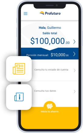 Dispositivo movil vizualizando la app